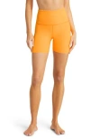 Beyond Yoga High Waisted Biker Short In Mango Pop Heather