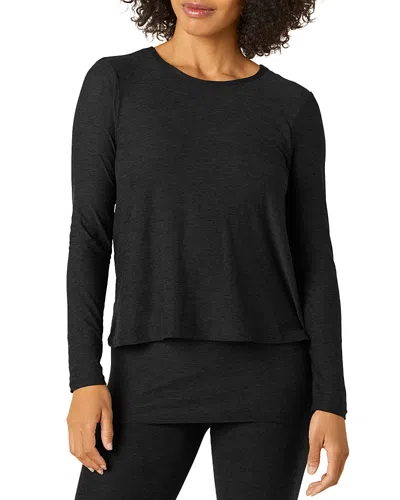 Beyond Yoga Layered Nursing Tee In Darkest Night