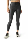 Beyond Yoga Leatherette High Waisted Midi Legging In Black Leatherette Foil