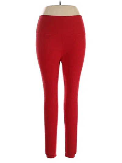Pre-owned Beyond Yoga Leggings In Red