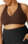Beyond Yoga Lift Your Spirits Sports Bra In Bold Mocha Heather