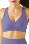 Beyond Yoga Lift Your Spirits Sports Bra In Indigo Heather