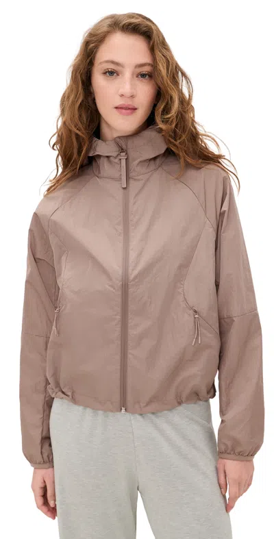 Beyond Yoga Limitless Hooded Jacket Rosey Taupe In Multi