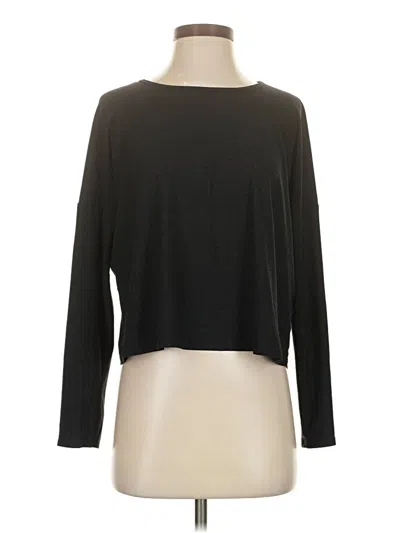 Pre-owned Beyond Yoga Long Sleeve Top Black Boatneck Tops