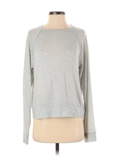Pre-owned Beyond Yoga Long Sleeve Top Gray Crew Neck Tops