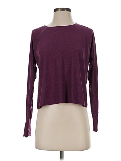 Pre-owned Beyond Yoga Long Sleeve T-shirt In Burgundy