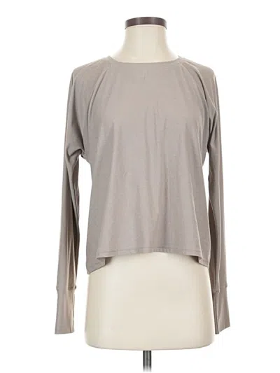 Pre-owned Beyond Yoga Long Sleeve T-shirt In Tan