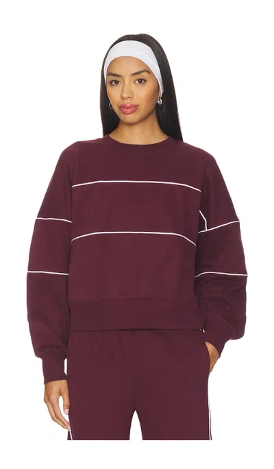 BEYOND YOGA LUXE FLEECE PIPER OVERSIZED SWEATSHIRT