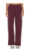 Beyond Yoga Luxe Fleece Piper Wide Leg Pant In Burgundy