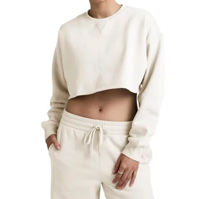 Beyond Yoga Luxefleece Boxy Pullover In Fresh Snow In Neutral