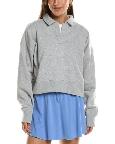 Beyond Yoga Luxefleece Collared Sweatshirt In Gray