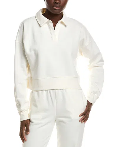Beyond Yoga Luxefleece Collared Sweatshirt In White