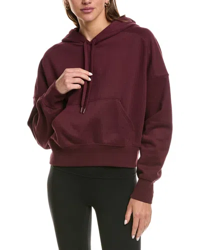 Beyond Yoga Luxefleece Cropped Hoodie In Burgundy