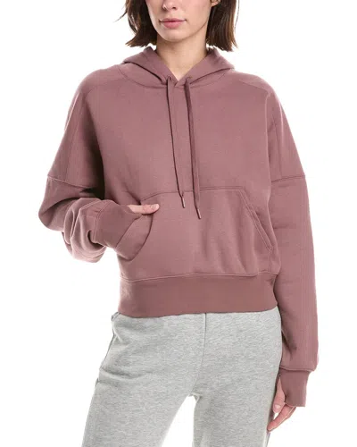 Beyond Yoga Luxefleece Cropped Hoodie In Purple