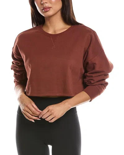 Beyond Yoga Luxefleece Cropped Sweatshirt In Brown