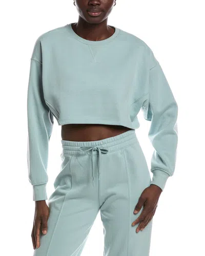 Beyond Yoga Luxefleece Cropped Sweatshirt In Pale Blue In Green