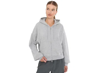 Beyond Yoga Luxefleece Hooded Full Zip Jacket Women's Clothing Heather Gray: Lg