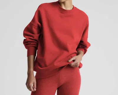 Beyond Yoga Luxefleece Oversized Sweatshirt In Chili Red