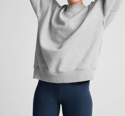 Beyond Yoga Luxefleece Oversized Sweatshirt In Heather Grey