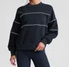 Beyond Yoga Luxefleece Piper Oversized Sweatshirt In Nocturnal Navy In Blue