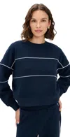 Beyond Yoga Luxefleece Piper Oversized Sweatshirt Nocturnal Navy In Blue