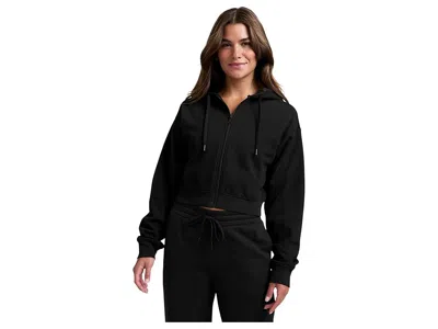 Beyond Yoga Luxefleece Zip Up Hoodie In Black