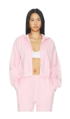 Beyond Yoga Luxefleece Zip Up Hoodie In Pink