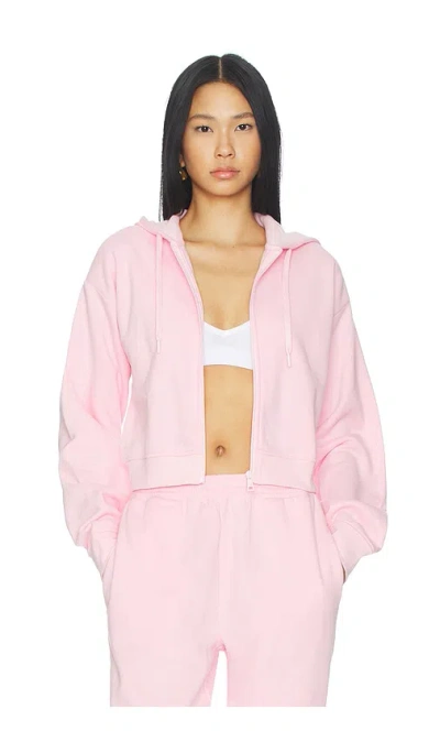 Beyond Yoga Luxefleece Zip Up Hoodie In Pink