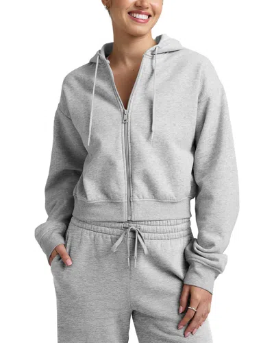 Beyond Yoga Luxefleece Zip-up Hoodie In Gray