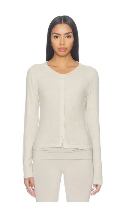 Beyond Yoga Taillierte Strickjacke Luxelayer In Neutral