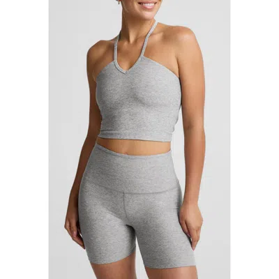 Beyond Yoga Make It Strappy Spacedye Crop Tank In Gray