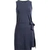 Beyond Yoga Meet Up Wrap Skirt Minidress In Nocturnal Navy