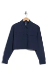 Beyond Yoga Midtown Crop Jacket In Blue