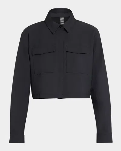 Beyond Yoga Midtown Cropped Jacket In Black