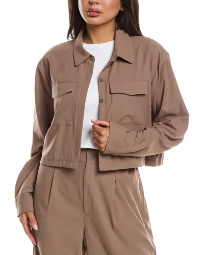 Beyond Yoga Midtown Cropped Jacket In Brown