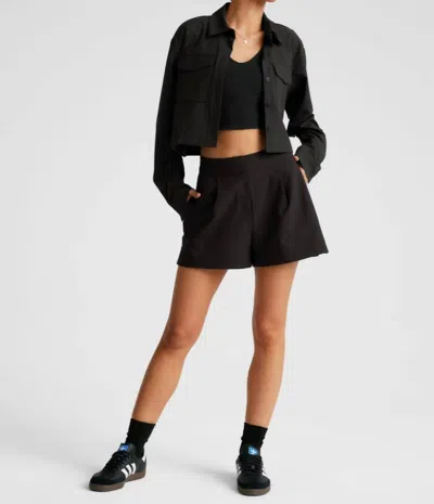 Beyond Yoga Midtown Cropped Jacket In Black