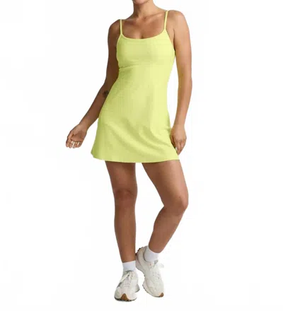Beyond Yoga Midweight Spacedye Forever Mini Dress In Electric Lime In Yellow
