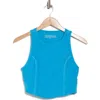 Beyond Yoga Motivate Crop Tank In Cali Blue Heather