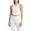 Beyond Yoga Women's Motivate Spaced-dyed Crop Tank In Cloud White