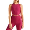 Beyond Yoga Motivate Crop Tank In Cranberry Heather