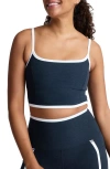 Beyond Yoga New Moves Space Dye Crop Camisole In Blue