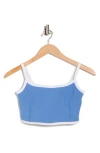 Beyond Yoga New Moves Space Dye Crop Camisole In Blue