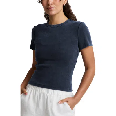 Beyond Yoga On Repeat Rib Baby T-shirt In Blue