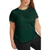 Beyond Yoga On The Down Low Jersey T-shirt In Dark Spruce Green Heather