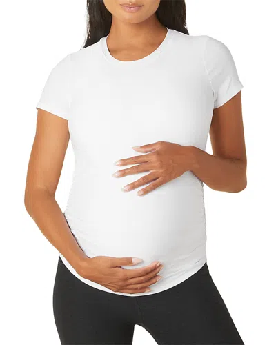 Beyond Yoga On The Down Low Maternity Top In White