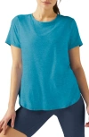 Beyond Yoga On The Down Low T-shirt In Cali Blue Heather
