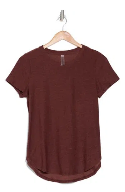 Beyond Yoga On The Down Low T-shirt In Chocolate Heather