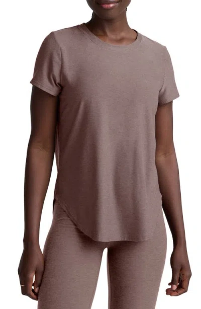 Beyond Yoga On The Down Low T-shirt In Gray