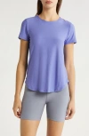 Beyond Yoga On The Down Low T-shirt In Indigo Heather