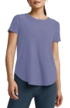 Beyond Yoga On The Down Low T-shirt In Periwinkle Cloud Heather